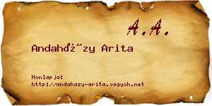 Andaházy Arita névjegykártya